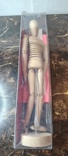 Vintage Hobby Lobby Artist Mannequin Wooden Dowel Man Figurine Moveable 12." 