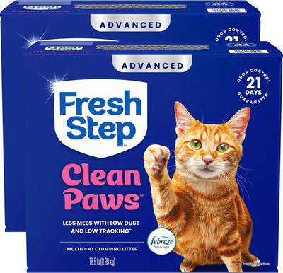 Advanced Clean Paws Multi Cat Clumping Cat Litter with Febreze Freshness, Low Du