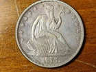 U.S.A Seated  Liberty 1/2 Dollar 1858 VF- XF