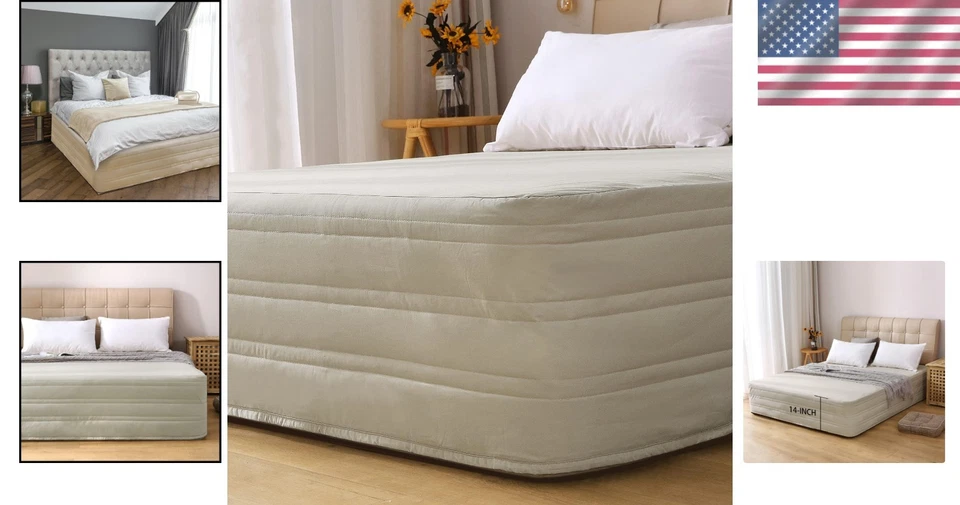 Falda de cama de lino tamaño king - Elegante diseño a medida Foto 2 de 4