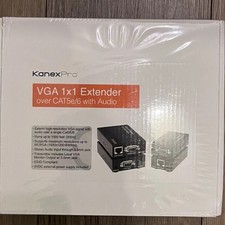 Kanexpro VGA 1x1 Extender over CAT5e/6 With Audio New Sealed