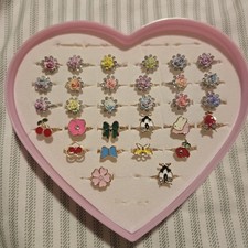 30 pcs Assorted Metal Girls Fashion Adjustable Rings