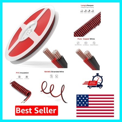 18AWG 32.8ft Flexible Electrical Wire for LED Strips - Safe & Durable