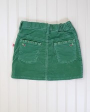 Vintage y2k OshKosh Girls Green Corduroy Mini Skirt Size 7 Embroidered Pockets
