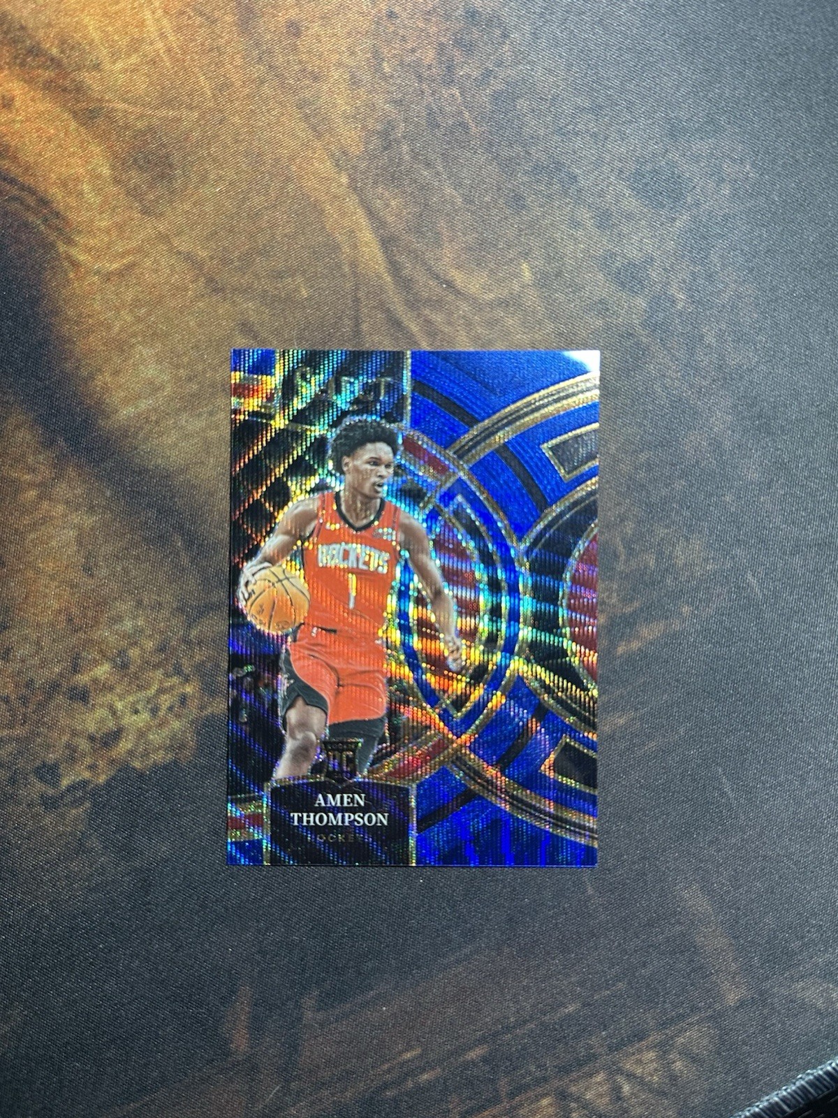 2023-24 Panini Select Amen Thompson #122 RC Rookie Premier Blue Wave /75