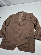 100 Linen Loro Piana Blazer Mens 44 Brown Tailor Chan Sport Coat Italy