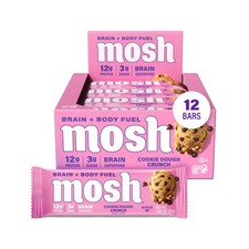 Protein Bars Cookie Dough Crunch Keto Brain Health 12 Count MOSH powder shake