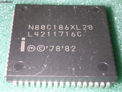   N80C186XL20 PLCC-68 16-BIT HIGH-INTEGRATION EMBEDDED USA ship #to
