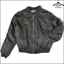 Nasty Boys Lead from the West Embroidered Bomber Jacket Womens S Black Rebel 90s