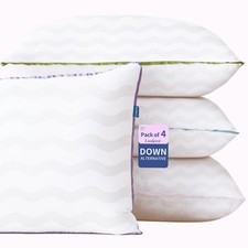 Pillows Queen Size Set of 4,Luxury Hotel Quality Cooling Pillows with Zipper,...