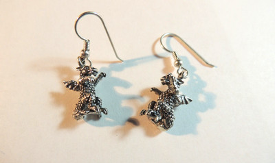 Sterling Silber Drachen Draht Ohrringe (t-3)
