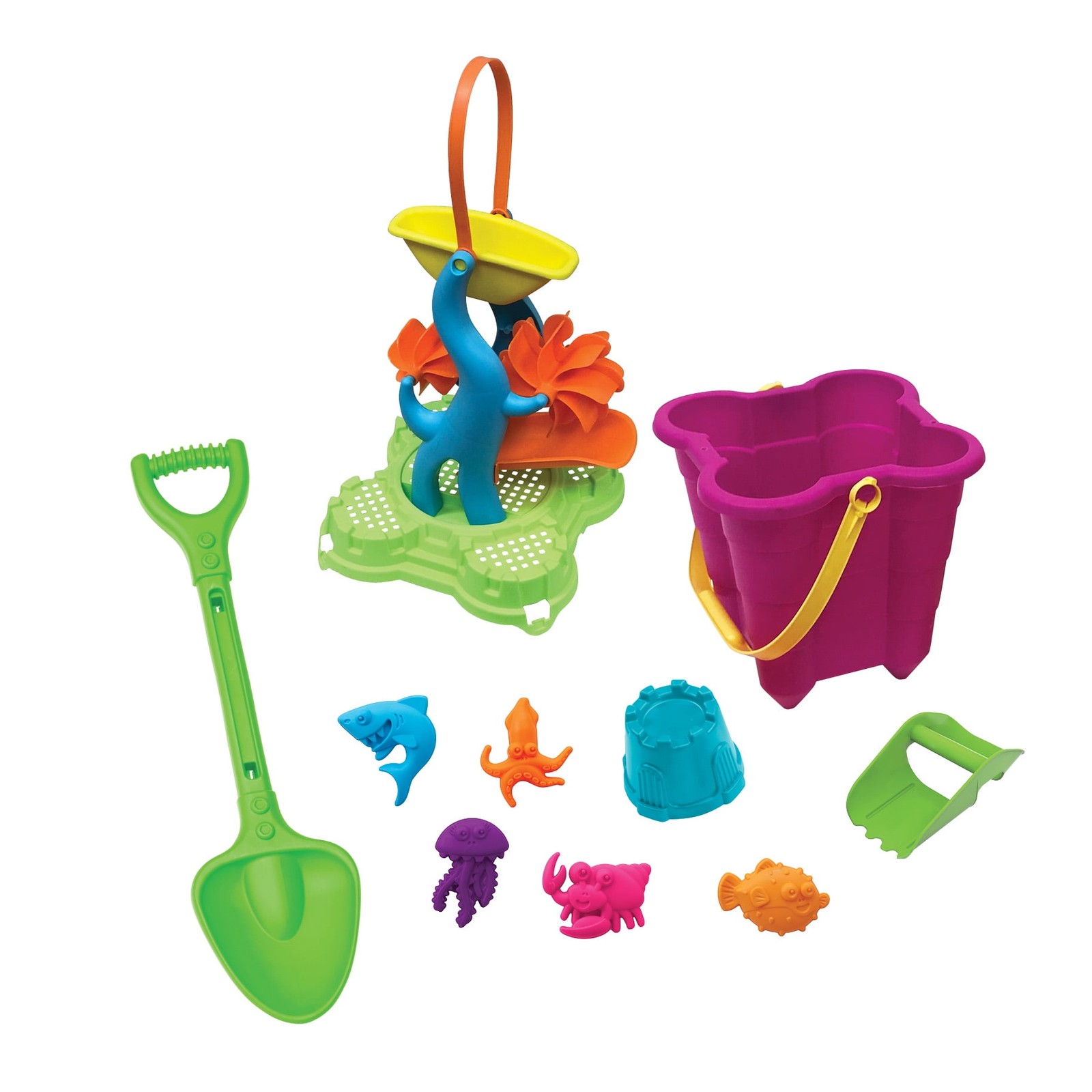 American Plastic Toys 2854 Beach Tower of Fun 10-Piece Sand Toys Set 2390₽