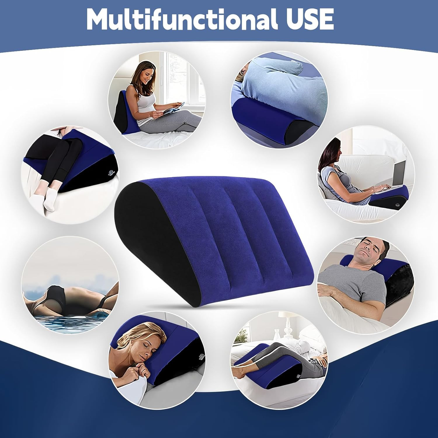 Portable Wedge Pillow Inflatable Cushion - Body Positioners Lightweight Wedge Pi
