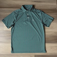 RHOBACK FAIRWAY GREEN GOLF BALL COCKTAIL DRINKS PERFORMANCE POLO SHIRT M MINT