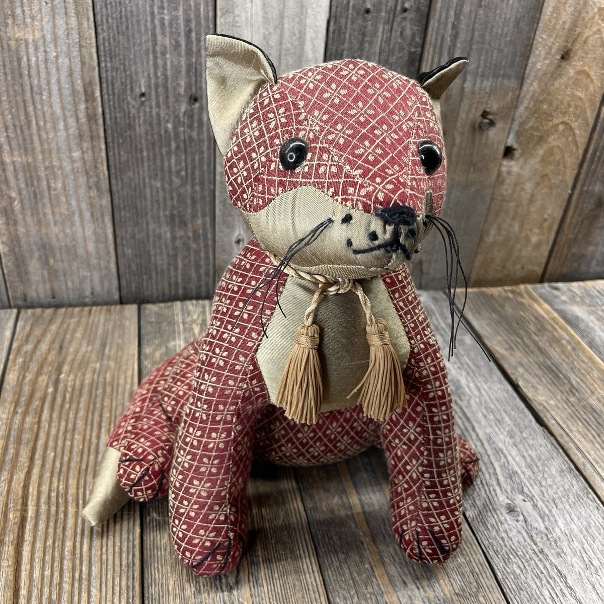 RARE Dora Designs Door Stop Draft Blocker FOX Woodland Animal Red