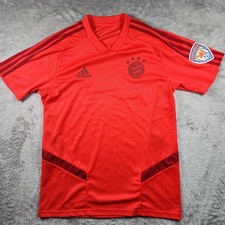 FC Bayern Munich Jersey Boys Youth Small Red Soccer Adidas ClimaCool Shirt Top