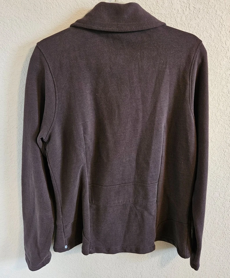 Chaqueta IMPROV de lana de algodón orgánico marrón talla L Horny Toad para mujer comodidad al aire libre Foto 2 de 4