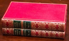 1867 The Seven Weeks War Austro-Prussian War Fine Leather Binding Foldout Maps