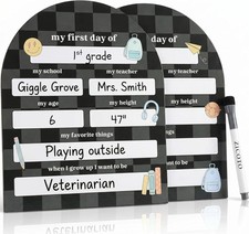 Beautiful First and Last Day of School Board Sign - Dry-Erase Photo Prop