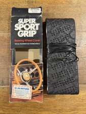 1981 Nos Super Sport Grip Black Steering Wheel Cover 58-0550b Porotherm Vintage