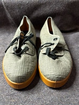 Vintage Tred-Lite by Cambridge Green Textured Canvas Derby Shoes