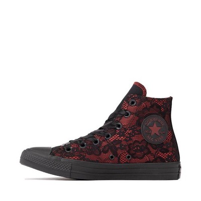 NEW Converse Chuck Taylor All Star High-Top Dressed Up Lace Overlay Red