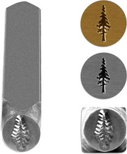 Metal Stamp, 5/16 Inches 8Mm Tree Pattern Jewelry Metal Punch Stamping Tools,