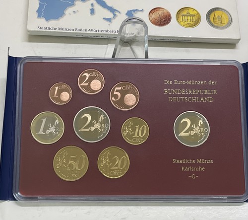 Germany Deutschland Euro 9 Coin Set 2006 G Karlsruhe Gem BU Brilliant Uncirc.