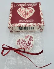 1999 Longaberger Basket Sweetheart Love Letters Basket Tie-on - #37184 - NIB