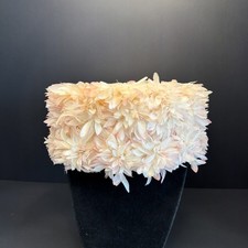 Vintage Pink Floral Pillbox Hat Union Made Mid Century 1950s 1960s Ladies Formal