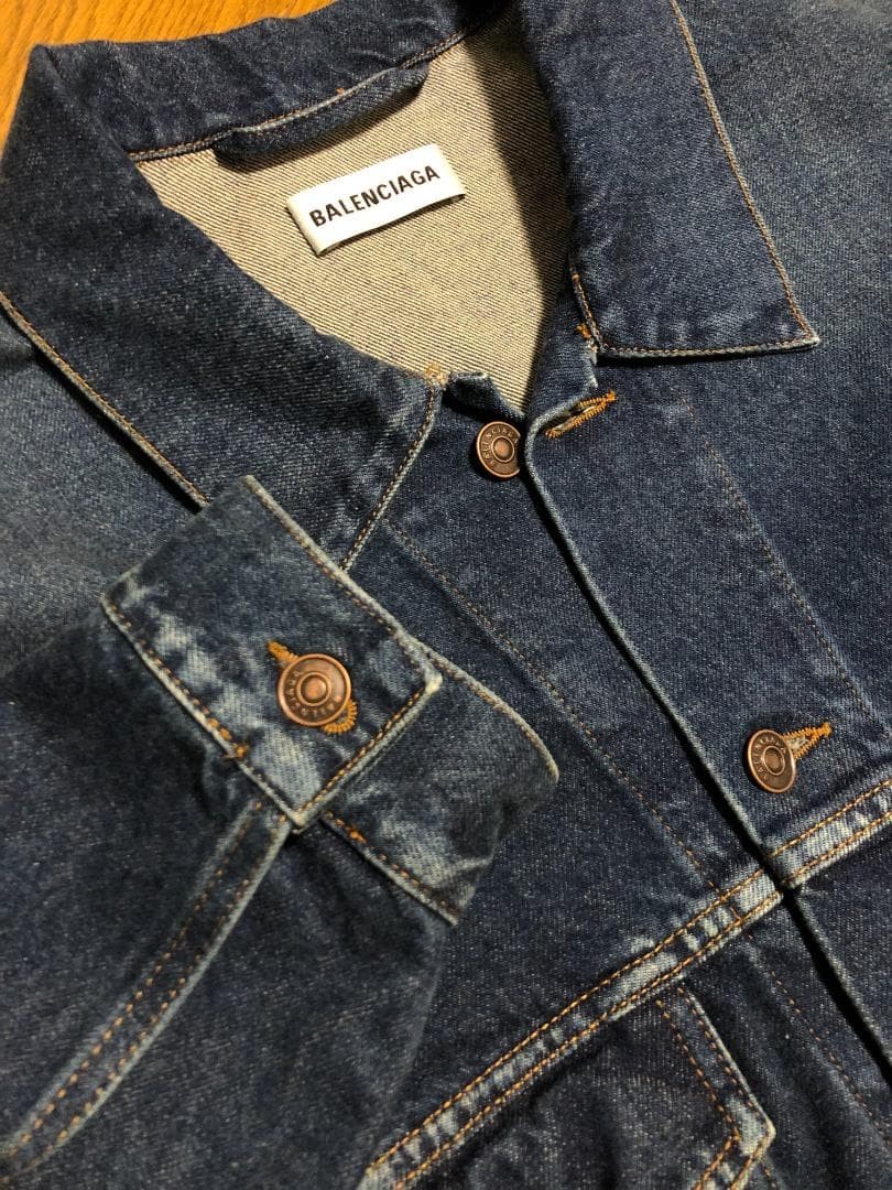 USED 19SS "YOU ARE THE WORLD" OVERSIZED DENIM JACKET GOOD thumbnail 3