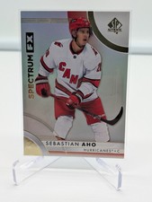 2023-24 UD SP Authentic #S-14 Sebastian Aho Spectrum FX Unscratched Hurricanes