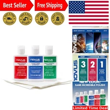 Novus PK1-2 Polish Set: 3 Essential Bottles for Scratch Removal and Surface Care