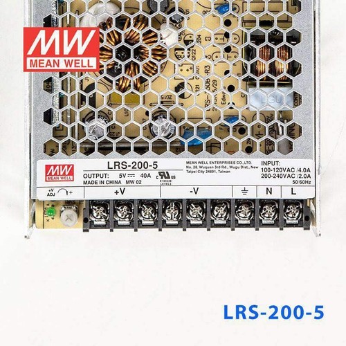 Mean Well LRS-200-5 Power Supply 200W 5V - Picture 3 of 5
