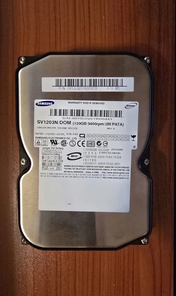 SAMSUNG SPINPOINT V80 SV1203N (120GB/5400rpm/2M/PATA)-Hard Drive - Image 2 of 4