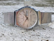 Unusual Festina ScratchPower automatic swiss early saphire glass 70s watch