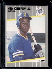1989 Fleer Ken Griffey Jr. Rookie RC #548 Mariners