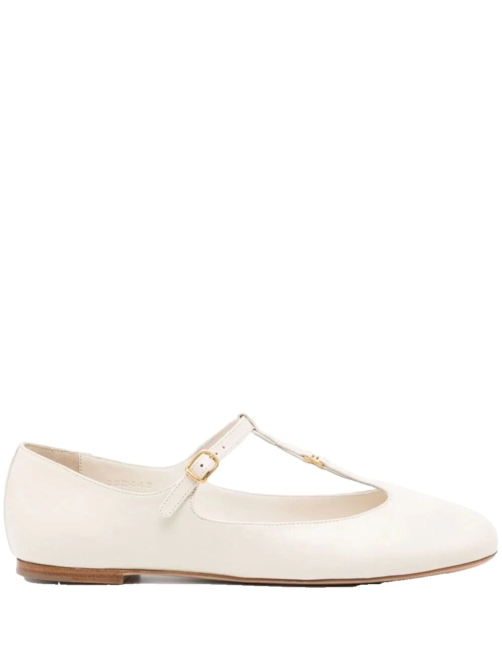 White Leather Flats for Women