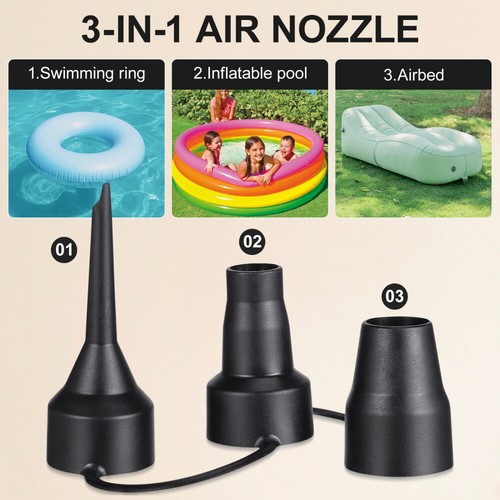 2 Sets Air Pump Replacement Nozzle Nozzles Inflatable Mouth Accessory - Picture 10 of 12