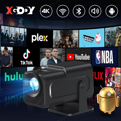LED 1080P Projektor 4K WiFi Android Bluetooth Beamer Heimkino Tragbar HDMI NEU