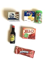 Miniature Food Lot Groceries Moon Pie Jello klondike Mentos Soy Sauce Airheads