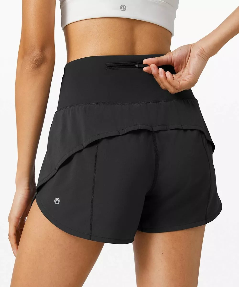 NEW LULULEMON Speed Up 4 HR Hi-Rise Short 14 TALL Black