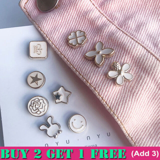 10 Pcs Anti-exposure Button Brooch Female Fashion Cute Japanese Fixed Pin CP