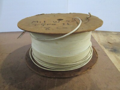 Aircraft Electrical Wire 1 Foot P/N MIL-W-5086/2/20/9 Type II 8 Gauge New