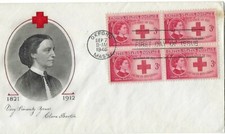 2 '48 FDCs Honoring Clara Barton & Red Cross B4 on Fulton, Poultry Industry
