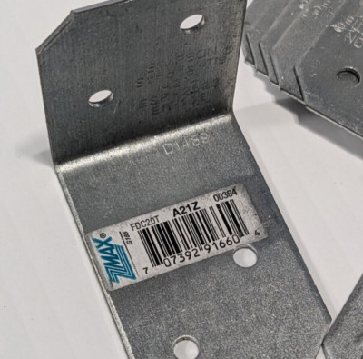 Simpson Strong Tie A21-200 18-Gauge Angle G90 Galvanized Bracket Brace (10 pack)