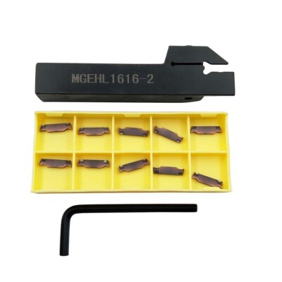 16mm MGEHL1616-2 CNC External Cut-Off Grooving Tool Holder +10pcs MGGN200 insert