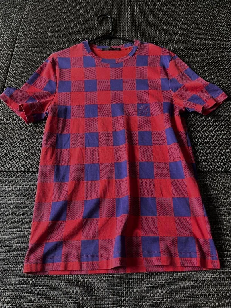 Louis Vuitton Masai Collection Damier T-Shirt Tops Men XS From Japan Genuine