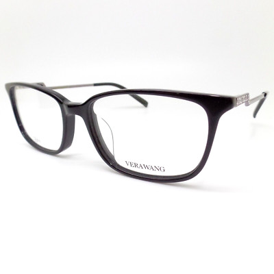 Vera Wang VA 59 BK Black Gun Rhinestones 52mm New Eyeglasses Frames Authentic