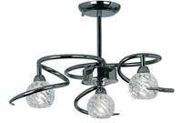 Oaks Lighting 3 Light Heru Ceiling Fitting Mirror Black Oaks Lighting 3 Light Heru Ceiling Fitting Mirror Black